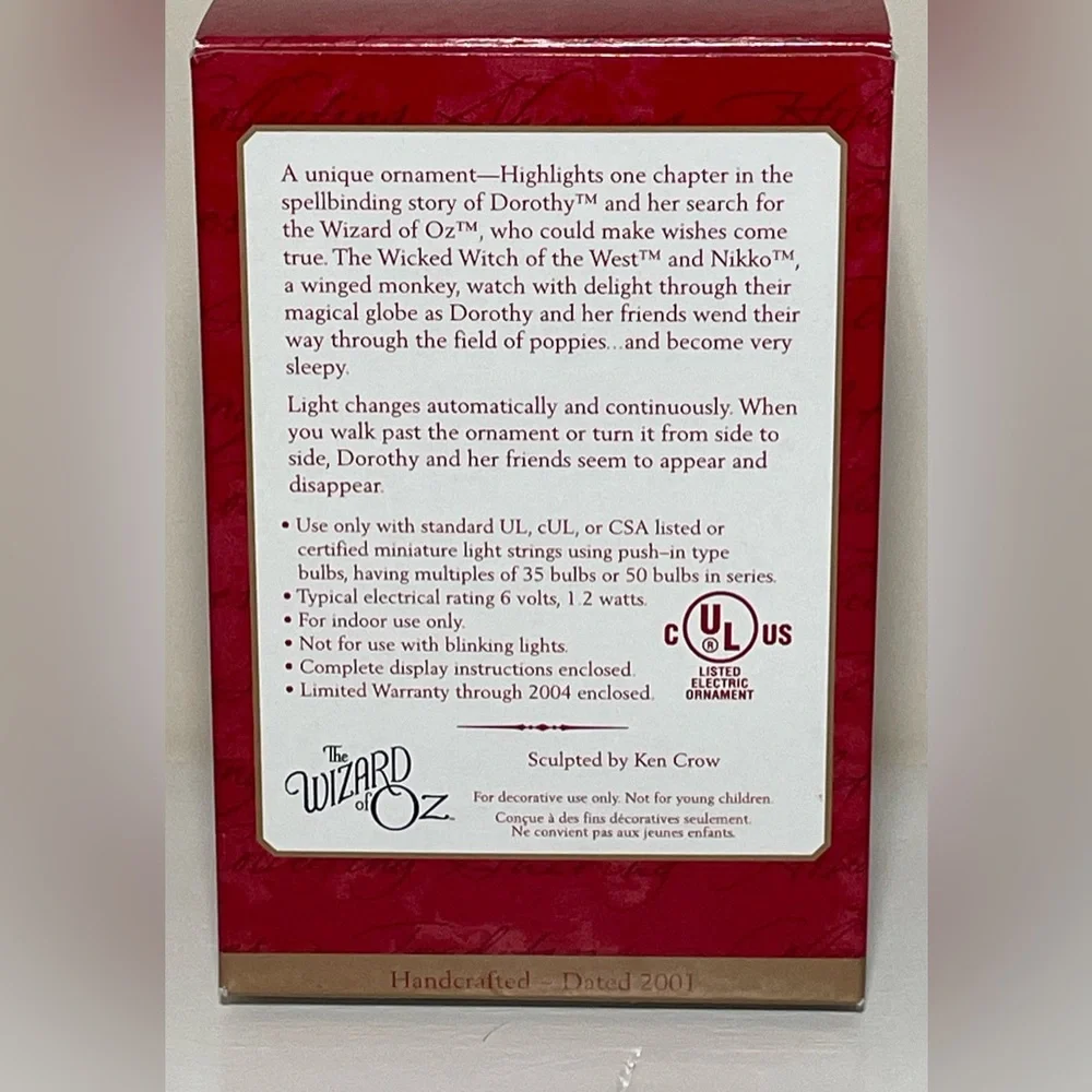 Hallmark Keepsake “Poppy Fields” Wizard of Oz Ornament - Picture 8 of 11